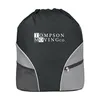 Drawstring Backpack w/ Mesh Pockt & Zipper