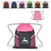 Drawstring Bag with Zippered Front Pockets
