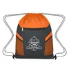 Drawstring Bag with Zippered Front Pockets