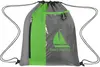 Drawstring Sports Pack w/ Clear Pocket, Ring for Keys, Polyester