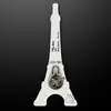 White and Black Eiffel Tower Flashing Lapel Pins