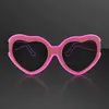 EL Wire Glowing Pink Heart Sunglasses