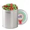 Elegant Quart-Sized Round Tin Canister