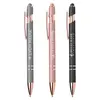 Ellipse Softy Rose Gold Metallic Pen w/ Stylus - Laser