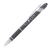 Ellipse Stylus Click Pen with Textured Grip & Chrome Metal Clip