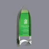 Custom Emerald Crystal Tower Award for Promotions