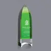 Custom Emerald Crystal Tower Award for Promotions