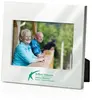 White Glass Custom Photo Display Frame - Elegant Business Gifts