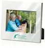 White Glass Custom Photo Display Frame - Elegant Business Gifts