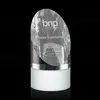 Designer Customizable White Optical Crystal Faccini Award for Corporate Recognition