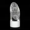 Designer Customizable White Optical Crystal Faccini Award for Corporate Recognition