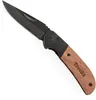 Black Personalized Fawn Outdoor Knife with Wood Handle