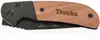 Black Personalized Fawn Outdoor Knife with Wood Handle