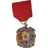 Fiesta Medals: 1 1/2" W x 1 1/2" H x 1/16" D