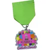 Fiesta Medals: 1 1/2" W x 1 1/2" H x 1/16" D