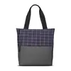 Flannel Check Accent Tote Bag