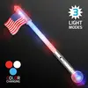 Flashing American Flag LED Jumbo Wand
