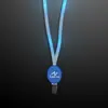 Flashing Blue Lanyard with Badge Clasp