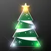 Flashing LED Christmas Tree Pin with Safety Attachment