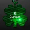 Flashing LED Shamrock Charm on Beads Necklace