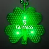 Flashing LED Shamrock Charm on Beads Necklace