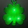 Flashing LED Shamrock Charm on Beads Necklace