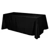 Flat Polyester 4-Sided Table Cover - fits 8' standard table