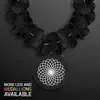 Flower Lei Necklace with Bright Color Medallion (Non-Light Up)