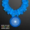 Flower Lei Necklace with Orange Medallion (Non-Light Up)