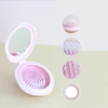 Foldable 2 in 1 Shell Mirror Comb