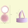 Foldable 2 in 1 Shell Mirror Comb