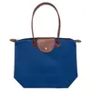 Folding Tote with Leather Flap Closure