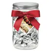 Glass Mason Jars with Satin Bow (12 oz)