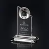 Global Recognition Crystal Obelisk with Etched Hemisphere