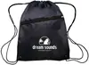 Custom Globe Trotter Drawstring Backpack - 210D Polyester with Front Pocket