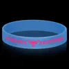 Glow in the Dark Printed 1/2" Inch Custom Silicone Wristband