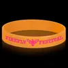 Glow in the Dark Printed 1/2" Inch Custom Silicone Wristband