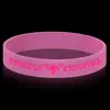 Glow in the Dark Printed 1/2" Inch Custom Silicone Wristband