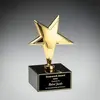 Gold Star Recognition Award with Laser Engraved Marble Base - Perfect for All Accomplishments