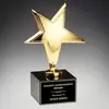 Gold Star Recognition Award with Laser Engraved Marble Base - Perfect for All Accomplishments