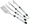 Deluxe 3pc Stainless Steel BBQ Set with Tongs, Fork & Spatula