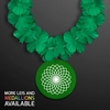 Green Flower Hawaiian Lei with Custom Medallion