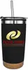 Halcyon® 20 oz. Cork Bottom Tumbler with Stainless Straw/Flip Top Lid