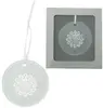 Imprinted Hammered Glass Ornament