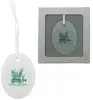 Imprinted Hammered Glass Ornament