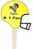 Custom Football Helmet Hand Fans with Full Color Imprint for Sporting Events and Promotions