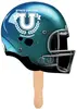 Custom Football Helmet Hand Fans with Full Color Imprint for Sporting Events and Promotions