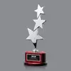 Gold Cast Metal Shooting Star Award With Rosewood Base