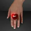 Huge Gem Flashing Heart Rings