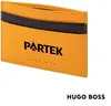 Hugo Boss® Matrix Custom Leather Card Holder - Personalized Logo Products